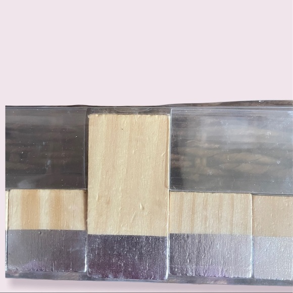 New in package  Hanukkah menorah silver metal & wood gold silver holidays - Picture 2 of 5